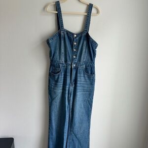 Denim Jumpsuit Overalls - Blue
